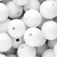 18 mm DQ Perlen aus Acryl shiny Snow white 11-0602 TCX