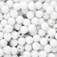 8 mm DQ Perlen aus Acryl shiny Snow white 11-0602 TCX