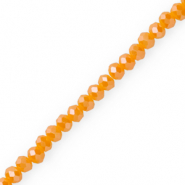 Facetten Top Glas Perlen 3x2mm Rondellen Tangy orange-pearl shine coating