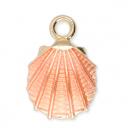 Anh&auml;nger Metall Shell Gold-peach pink