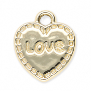 Anh&auml;nger Metall Heart "Love" Gold