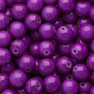 Keramik Perlen 12 mm Aubergine purple