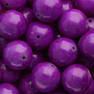 Keramik Perlen 20 mm Aubergine purple