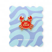 BY31&reg; Zierkarte mit Anstecker "Oh crab" Multicolour blue-red-yellow-black-gold