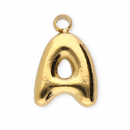 Anh&auml;nger aus Stainless Steel - Rostfreiem StahlBuchstaben A Gold