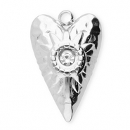 Anh&auml;nger aus Stainless Steel - Rostfreiem Stahl Heart Silver-transparent