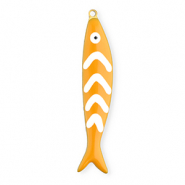 Anh&auml;nger aus Stainless Steel - Rostfreiem Stahl Fish Gold-orange-white