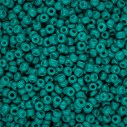 Rocailles Perlen Glas 8/0 (3 mm) Teal green