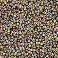 Rocailles Perlen Glas 12/0 (2 mm) Metallic shine multicolour galaxy