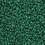 Rocailles Perlen Glas 12/0 (2 mm) Metallic shine teal green