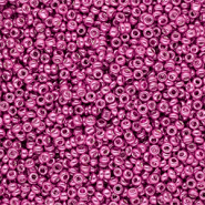 Rocailles Perlen Glas 12/0 (2 mm) Metallic shine fuchsia pink