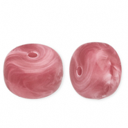 Perlen aus Acryl Disc Warm pink-marble