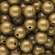 12 mm DQ Perlen aus Acryl shiny Wood thrush brown 17-1129 TCX