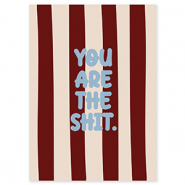 BY31&reg; Karten f&uuml;r Schmuck "You are the shit" Brown-cr&eacute;me-light blue