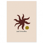BY31&reg; Karten f&uuml;r Schmuck "Just breathe" Cr&egrave;me-dark brown-olive green