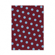 BY31&reg; Karten f&uuml;r Schmuck Dots Mahogany red-light blue