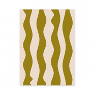 BY31&reg; Karten f&uuml;r Schmuck Waves Olive green-cr&egrave;me