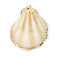 Anh&auml;nger Muschel Special Scallop with 5 Loops Light beige-gold
