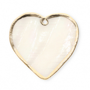 Anh&auml;nger Muschel Special Heart White-gold