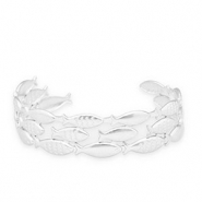Stainless Steel - Rostfrei Stahl Armb&auml;nder Bangle Fish Silver