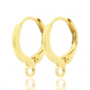 Ohrringe verschliessbar mit &Ouml;se 11mm Light gold