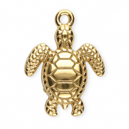 Anh&auml;nger aus Stainless Steel - Rostfreiem Stahl Turtle Gold