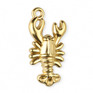 Anh&auml;nger aus Stainless Steel - Rostfreiem Stahl Lobster Gold