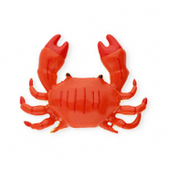 Eco-brass&reg; nachhaltiges Messing Anh&auml;nger Enamel Crab Gold-orange-red-black