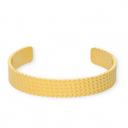 Stainless Steel - Rostfrei Stahl Armb&auml;nder Bangle Punkte Gold