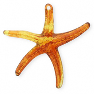 Anh&auml;nger Acryl Starfish Amber brown
