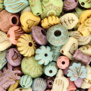 Perlen aus Acryl Mix Multicolour-gold