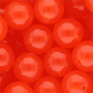 18 mm DQ&reg; Perlen aus Acryl shiny Vermillion red
