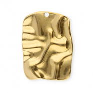 Anh&auml;nger aus Stainless Steel - Rostfreiem Stahl Rectangle Gold