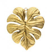 Anh&auml;nger aus Stainless Steel - Rostfreiem Stahl Leaf Gold