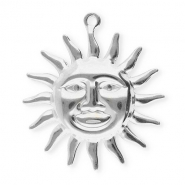 Anh&auml;nger aus Stainless Steel - Rostfreiem Stahl Sun with Face Silver