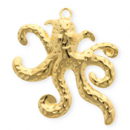 Anh&auml;nger aus Stainless Steel - Rostfreiem Stahl Octopus Gold