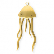 Anh&auml;nger aus Stainless Steel - Rostfreiem Stahl Jellyfish Gold