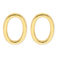 BY31® Stainless Steel - Rostfrei Stahl Ohrringe / Ohrstecker Oval Gold