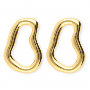 BY31&reg; Stainless Steel - Rostfrei Stahl Ohrringe / Ohrstecker Irregular Gold