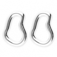 BY31® Stainless Steel - Rostfrei Stahl Ohrringe / Ohrstecker Irregular Silver