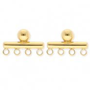 BY31&reg; Zubeh&ouml;r aus Stainless Steel - Rostfreiem Stahl Ohrringe&nbsp;/&nbsp;Ohrstecker Bar with 4 Loops Gold