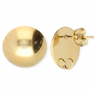 BY31&reg; Zubeh&ouml;r aus Stainless Steel - Rostfreiem Stahl Ohrringe&nbsp;/&nbsp;Ohrstecker Round with Loop Gold