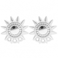 BY31® Zubehör aus Stainless Steel - Rostfreiem Stahl Ohrringe / Ohrstecker Sun with 3 Loops Silver