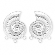 BY31&reg; Zubeh&ouml;r aus Stainless Steel - Rostfreiem Stahl Ohrringe&nbsp;/&nbsp;Ohrstecker Shell with 3 Loops Silver