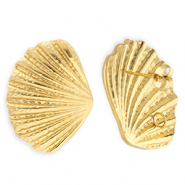 BY31&reg; Zubeh&ouml;r aus Stainless Steel - Rostfreiem Stahl Ohrringe&nbsp;/&nbsp;Ohrstecker Shell with Loop Gold