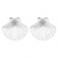 BY31&reg; Zubeh&ouml;r aus Stainless Steel - Rostfreiem Stahl Ohrringe&nbsp;/&nbsp;Ohrstecker Shell with 5 Loops Silver