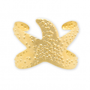 Stainless Steel - Rostfrei Stahl Armb&auml;nder Bangle Starfish Gold