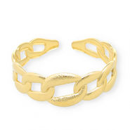 Stainless Steel - Rostfrei Stahl Armb&auml;nder Bangle Belcher Chain Gold