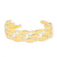Stainless Steel - Rostfrei Stahl Armb&auml;nder Bangle Fish Gold