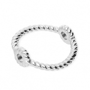 Zubeh&ouml;r aus Stainless Steel - Rostfreiem Stahl Ring mit 2 &Ouml;sen 13 mm Silver